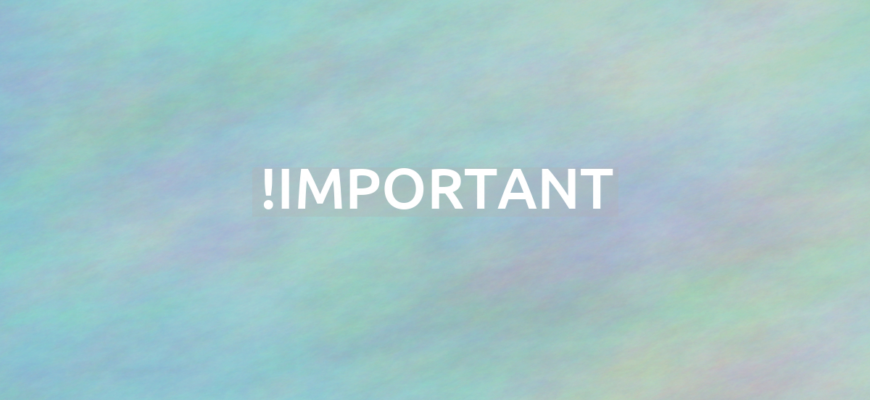 CSS !important