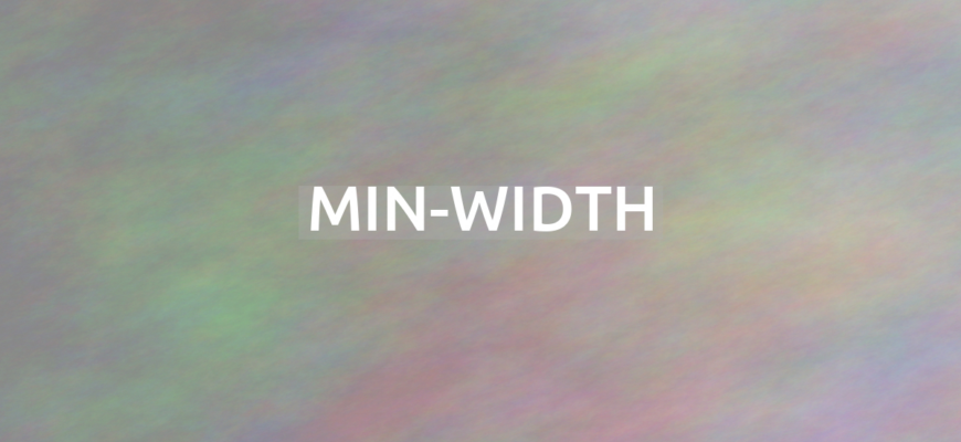 CSS min-width