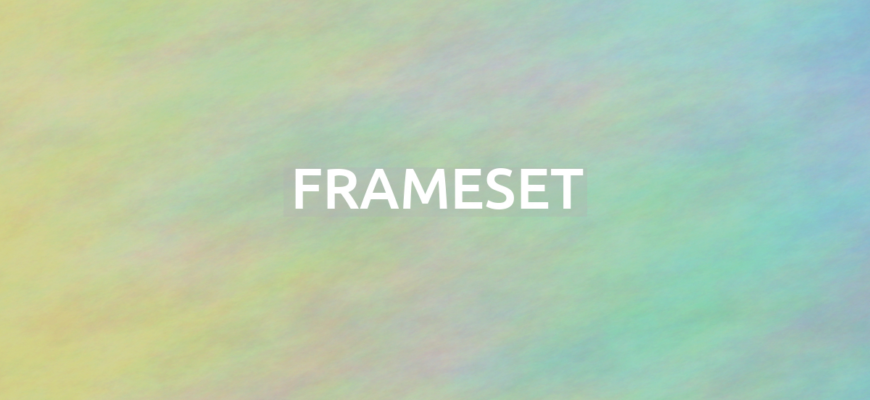 HTML tag frameset